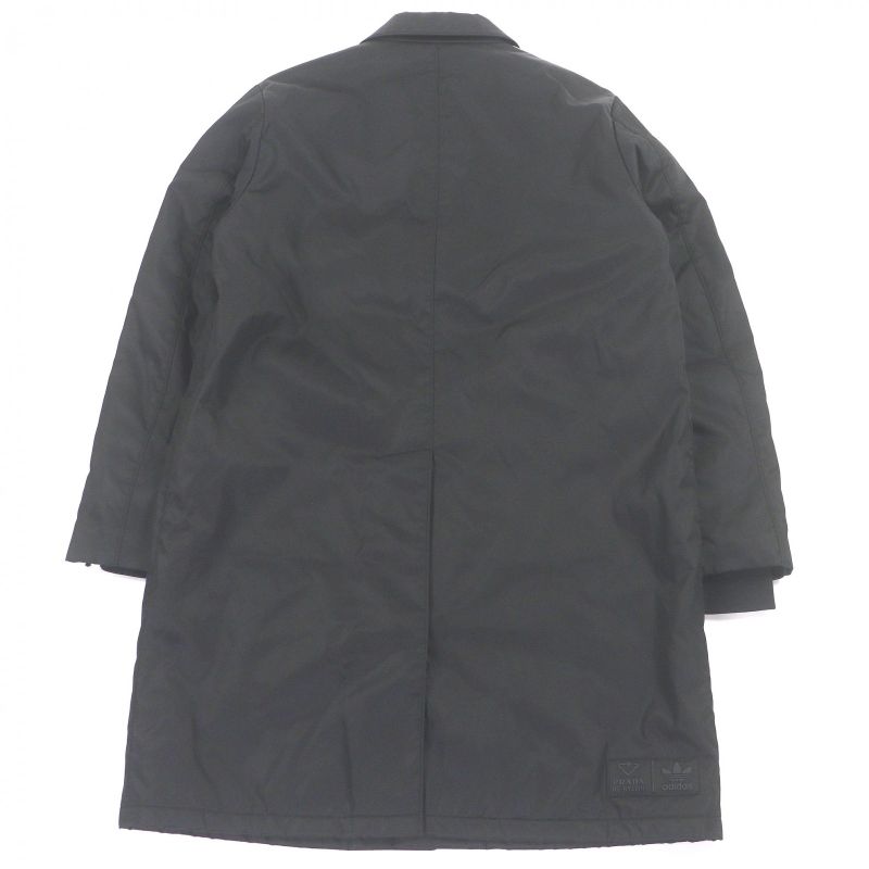 Prada Adidas Sgb937 Re-nylon Three Stripes Triangle Logo Bench Coat Black 48