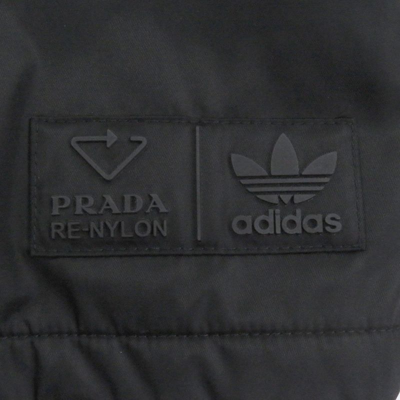 Prada Adidas Sgb937 Re-nylon Three Stripes Triangle Logo Bench Coat Black 48