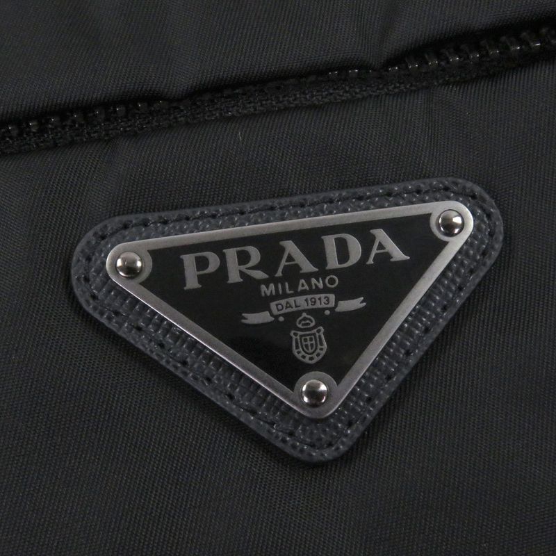 Prada Adidas Sgb937 Re-nylon Three Stripes Triangle Logo Bench Coat Black 48