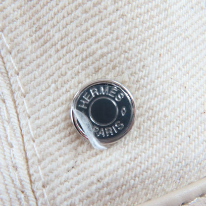 Hermes Saint Honore 100% Cotton Silver Hardware Serie Hardware Leather Beret