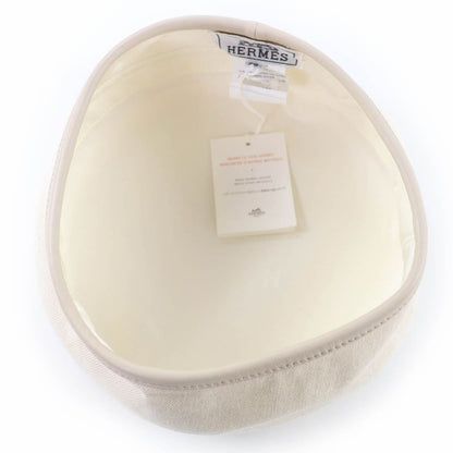 Hermes Saint Honore 100% Cotton Silver Hardware Serie Hardware Leather Beret