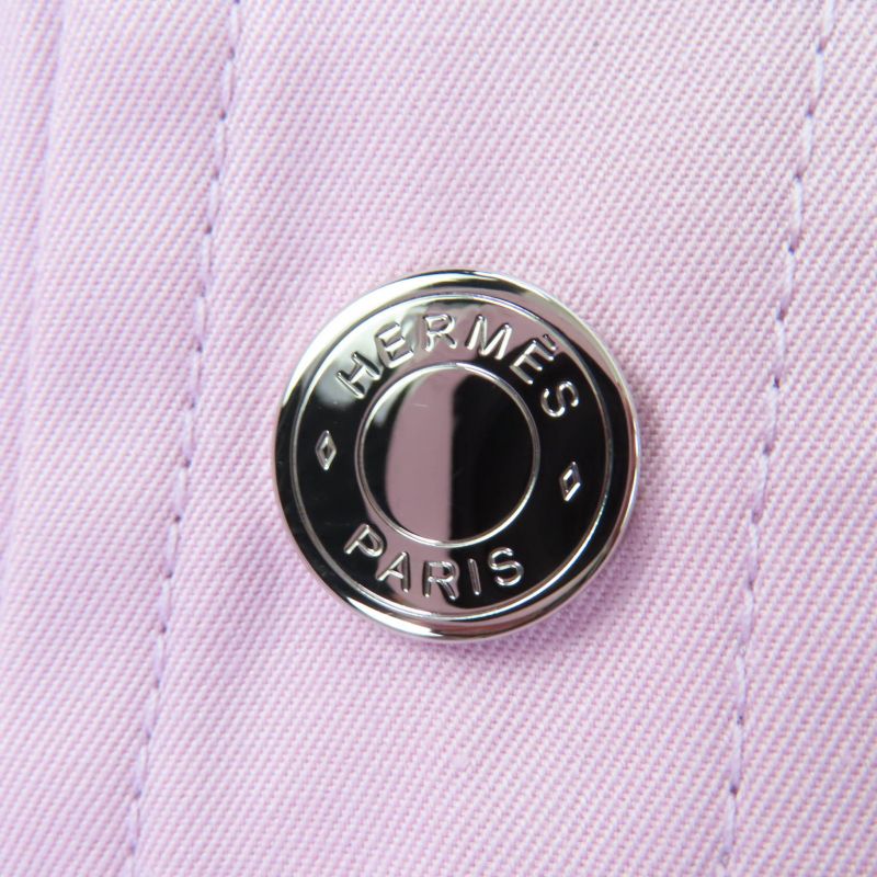 Hermes 22SS 2e01110d1 100% Cotton Silver Hardware Serie Button With Belt Spring