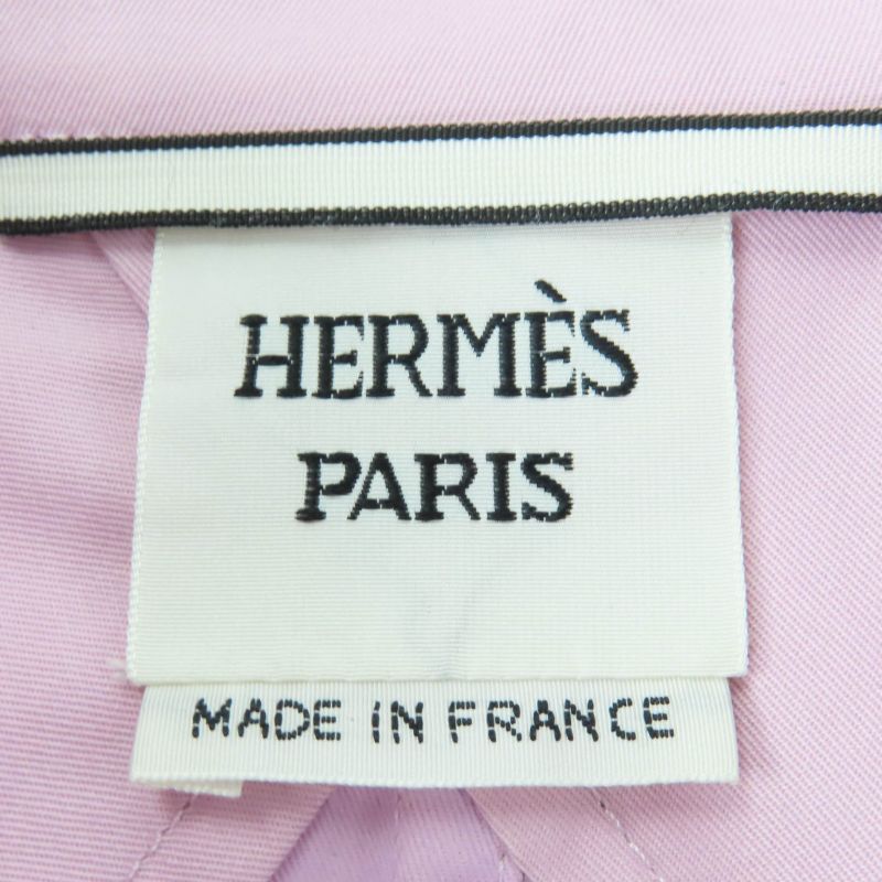 Hermes 22SS 2e01110d1 100% Cotton Silver Hardware Serie Button With Belt Spring