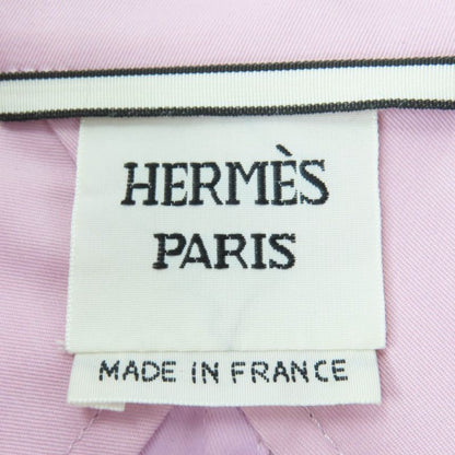 Hermes 22SS 2e01110d1 100% Cotton Silver Hardware Serie Button With Belt Spring