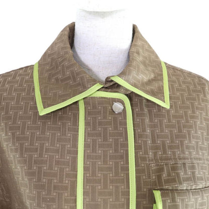 Hermes 22AW 2h0117dp Cashmere Blend Liner And Belt Included H Mosaic Safari