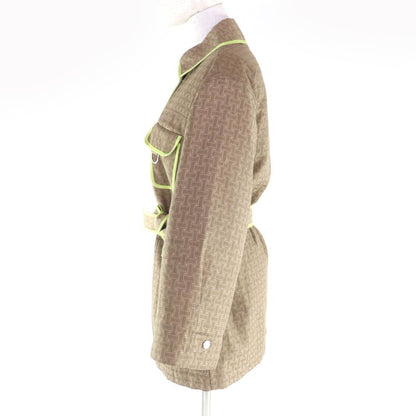 Hermes 22AW 2h0117dp Cashmere Blend Liner And Belt Included H Mosaic Safari