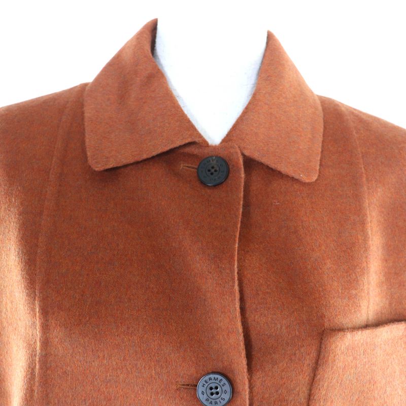 Hermes 25SS 5e0235dc 100% Cashmere Sleeveless Jacket With Crude Cell Buttons