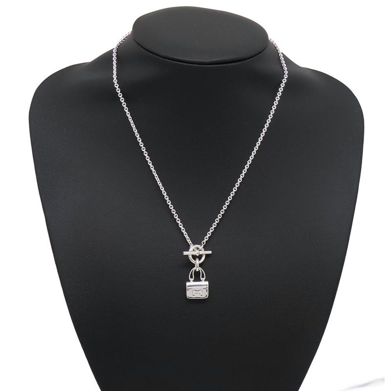 Hermes Necklace Amulet Constance Pendant Silver