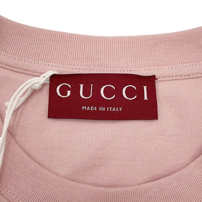 Gucci T-Shirt Embroidered Cotton Jersey Rose Pink