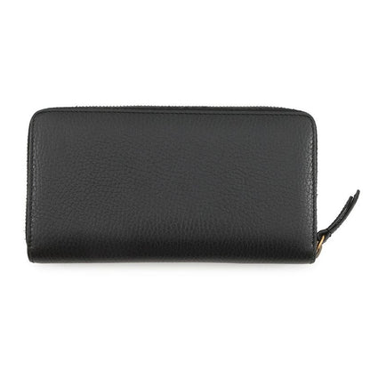 Gucci Wallet GG Marmont Patch Motif Leather Zip Around Black Multicolor