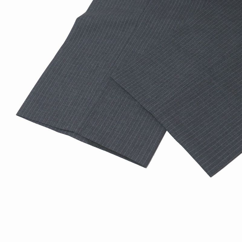 Dolce & Gabbana Gold Pants 44 Striped Single Jacket Trousers Gray- Striped Pattern
