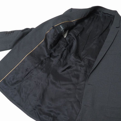 Dolce & Gabbana Gold Pants 44 Striped Single Jacket Trousers Gray- Striped Pattern