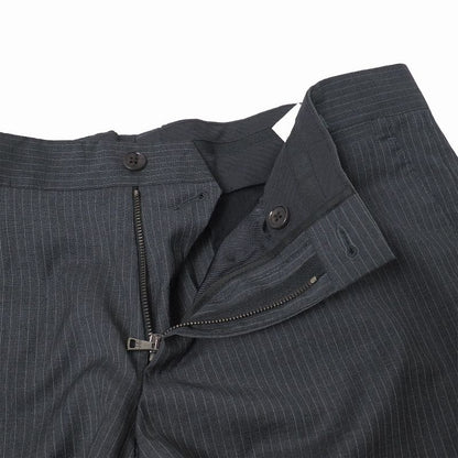 Dolce & Gabbana Gold Pants 44 Striped Single Jacket Trousers Gray- Striped Pattern