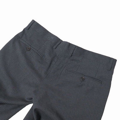 Dolce & Gabbana Gold Pants 44 Striped Single Jacket Trousers Gray- Striped Pattern