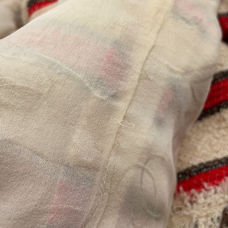 Chanel Jacket Tweed Stripe 42 Ivoryred Brown