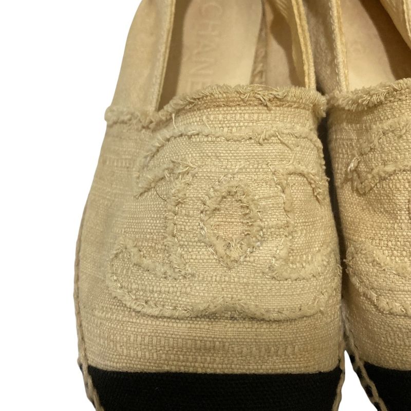 Chanel Coco Mark Espadrille Flat Shoes Size 36 23cm (9.06in) Equivalen