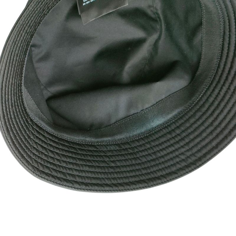 Prada 2022 Triangle Logo Renylon Bucket Hat 1hc137 Size S Black Ladies Used