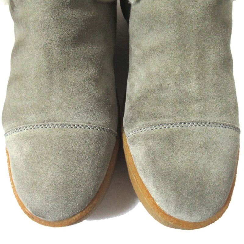 Chanel Sports Coco Mark Shearling Boots Size 36 23cm (9.06in) Equivalent Gray
