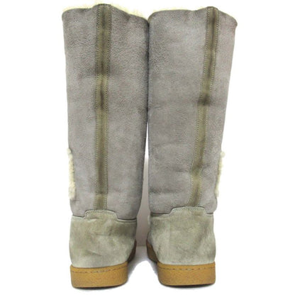 Chanel Sports Coco Mark Shearling Boots Size 36 23cm (9.06in) Equivalent Gray