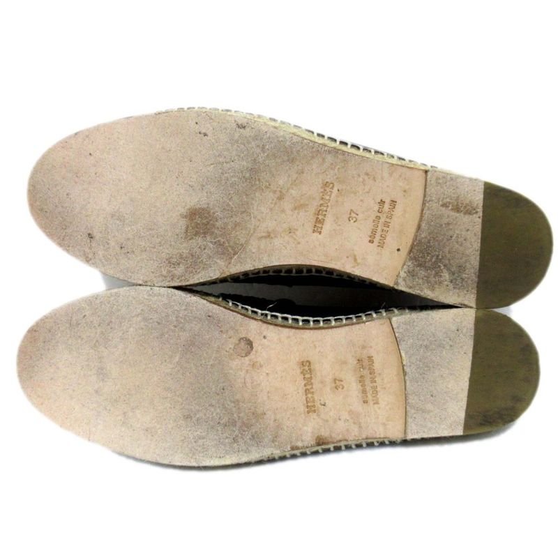 Hermes Trip Espadrilles Slip-on Shoes Size 37 24cm (9.45in) Equivalent Black