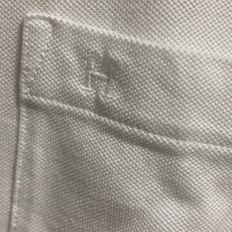 Hermes Pique Chest Pocket Embroidery T-shirt L Size White Men's Used