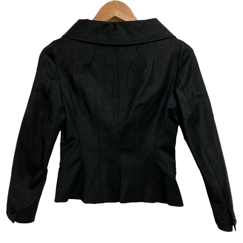 Prada Belted Nylon Jacket Size 38 Black Ladies Used