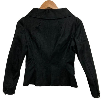 Prada Belted Nylon Jacket Size 38 Black Ladies Used