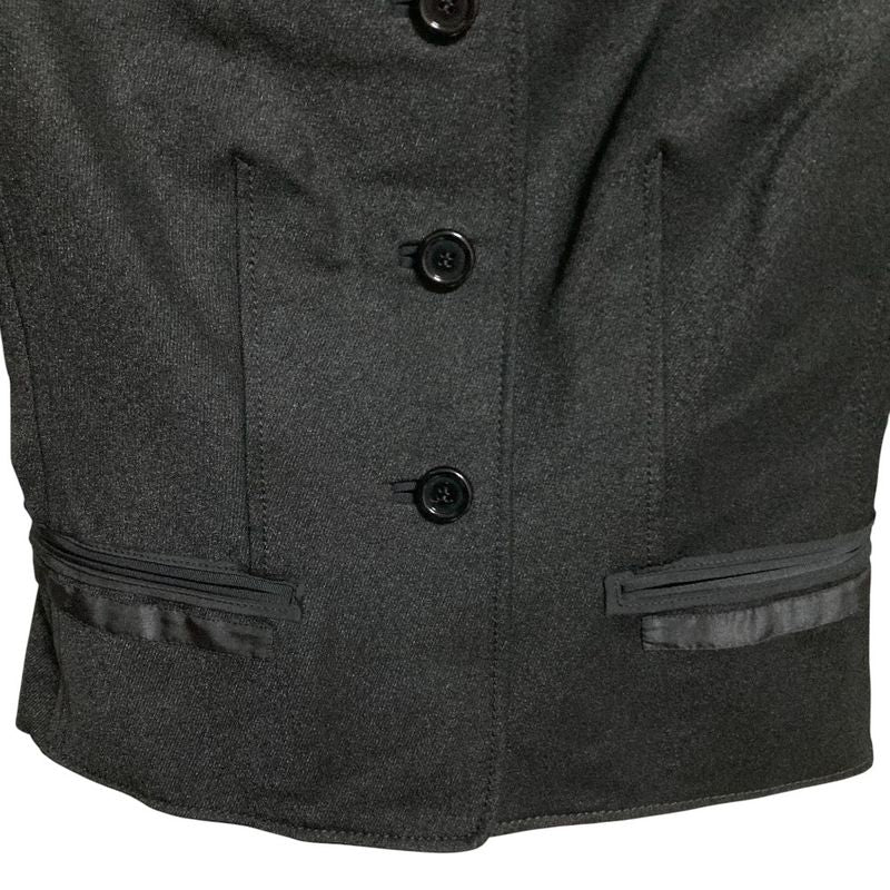 Prada Belted Nylon Jacket Size 38 Black Ladies Used