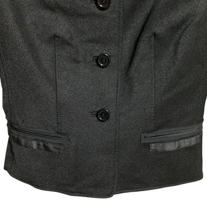 Prada Belted Nylon Jacket Size 38 Black Ladies Used