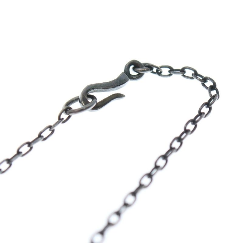 Bottega Veneta Intrecciato Necklace Pendant Chain Silver GP