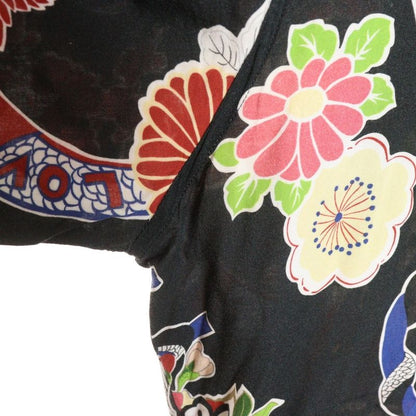 Saint Laurent Paris 16SS Front Button All-over Pattern Rayon Shirt Black