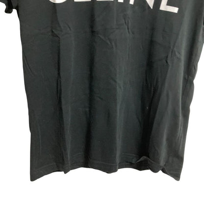 Celine Logo Print T-shirt Cut And Sew X237370e XS Size Black Ladies Used