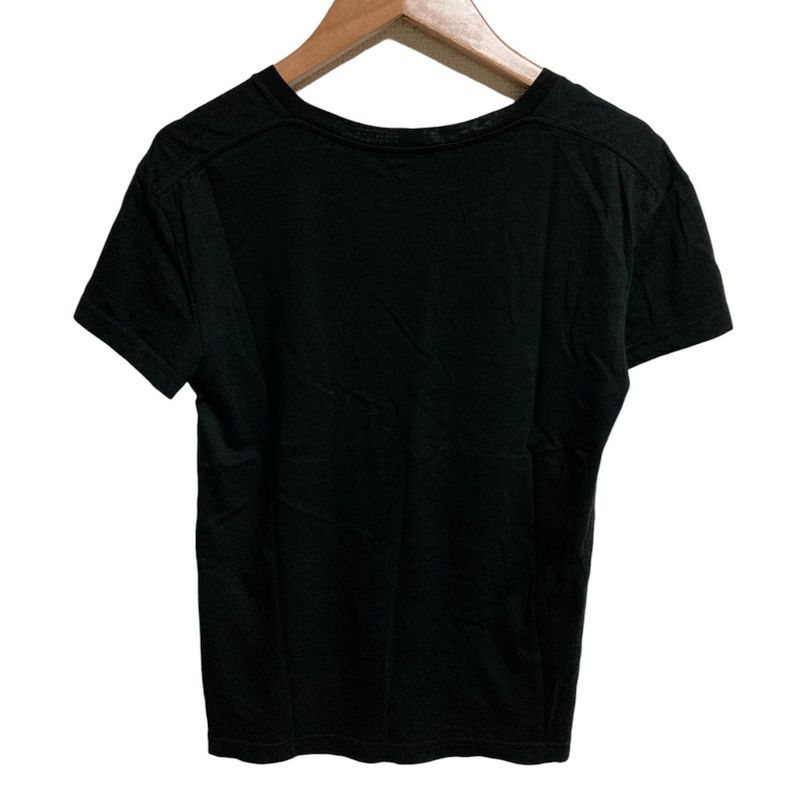 Celine Logo Print T-shirt Cut And Sew X237370e XS Size Black Ladies Used