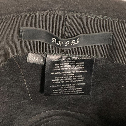 Gucci Herringbone Tweed Hat M Size Black Ladies Used
