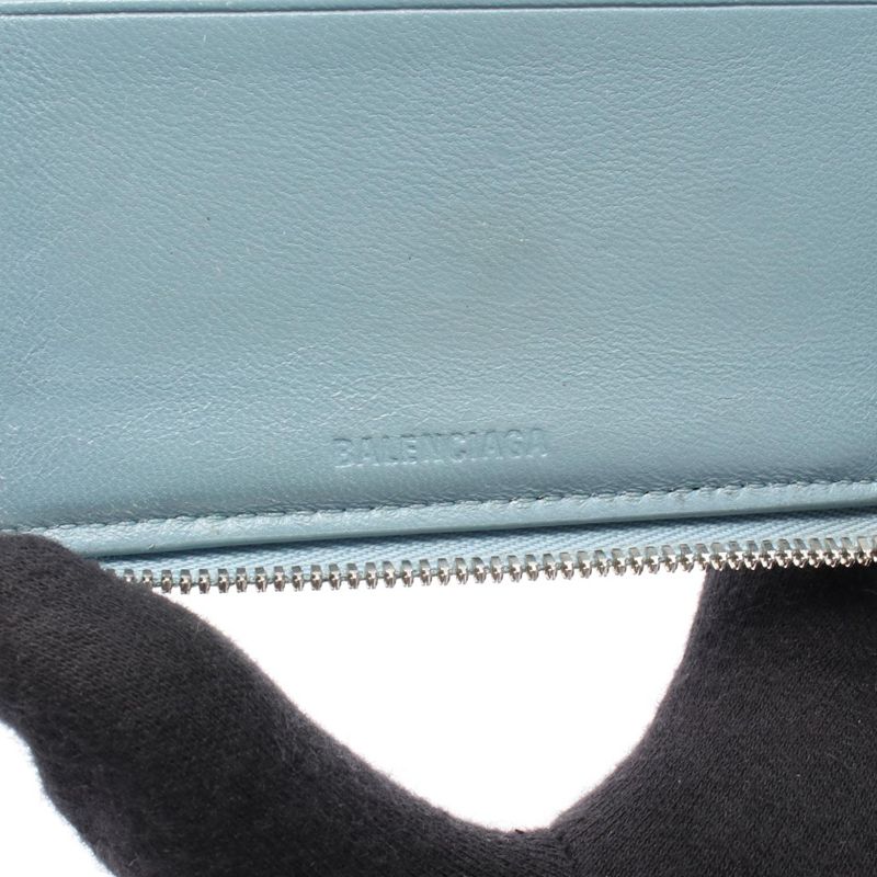 Balenciaga Round Wallet Essential Small Wallet Leather Round Zipper Wallet