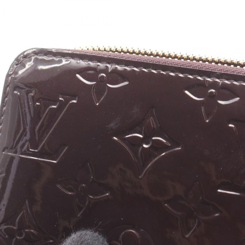 Louis Vuitton Round Long Wallet Zippy Wallet M93522 Amarant Leather Zippy