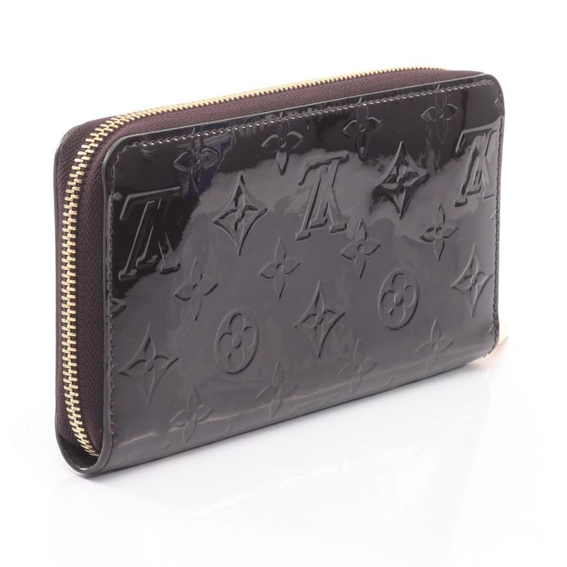 Louis Vuitton Round Long Wallet Zippy Wallet M93522 Amarant Leather Zippy