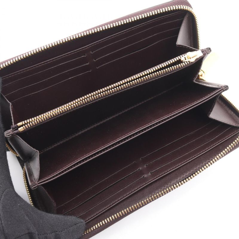 Louis Vuitton Round Long Wallet Zippy Wallet M93522 Amarant Leather Zippy