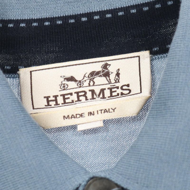 Hermes Polo Shirt Knit Wool Knit Men's Used A
