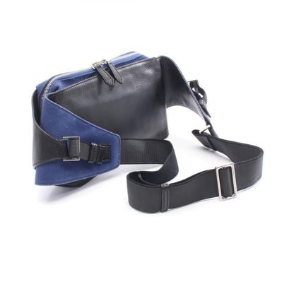 Balenciaga Waist Bag Body Bag Belt Bag 433625 Navy Black Canvas Leather Body
