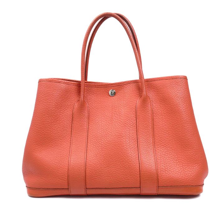 Hermes Garden Party 36 Handbag Rouge Pivoine 064423ck Ladies P Stamp Used