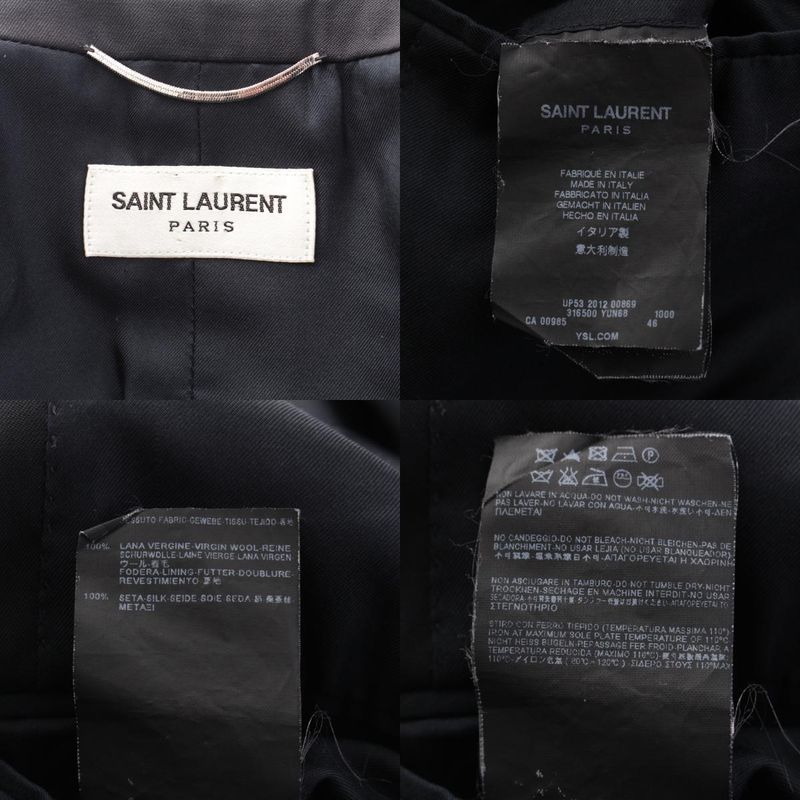 Saint Laurent 12 Years Wool Silk Eddy Period Eddy Liman 2B Suit Jacket Slacks