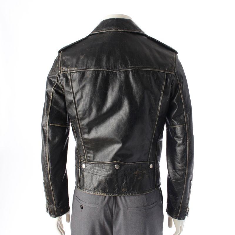 Saint Laurent 16AW L01 Cowhide Distressed Double Riders Jacket Outerwear 397290