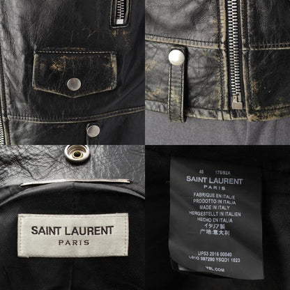 Saint Laurent 16AW L01 Cowhide Distressed Double Riders Jacket Outerwear 397290