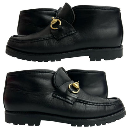 Gucci Horsebit Hardware Leather Genuine Leather Short Boots Shoes 35 1 2 Size