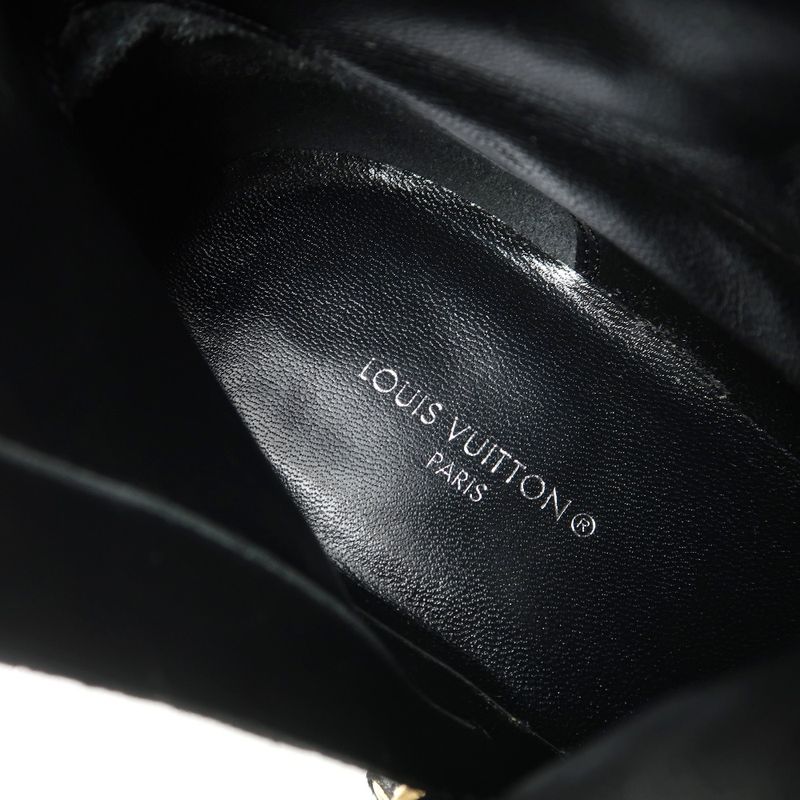 Louis Vuitton Gabi Boots 37.5 Suede Short Shoes Black