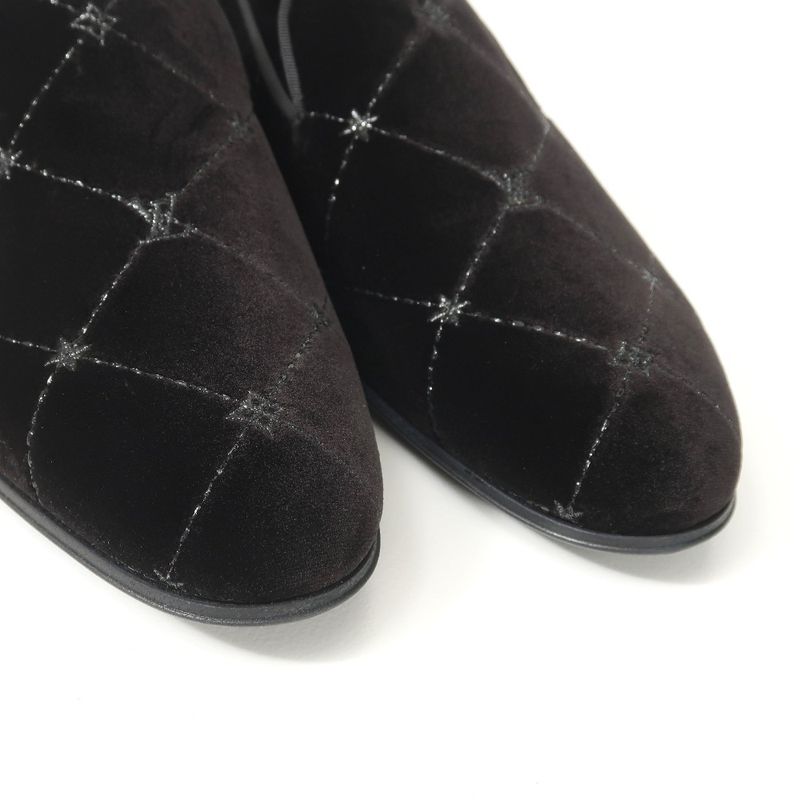 Louis Vuitton Auteuil Loafers 5.5 Velour Slip Ons