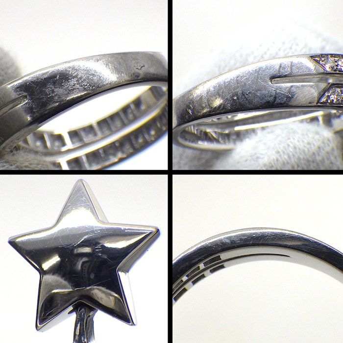 Chanel Ring Comet J10812 Shooting Star Motif Half Circle Pave 39 Points Diamond