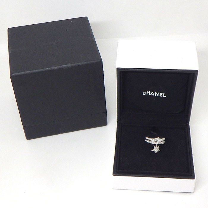 Chanel Ring Comet J10812 Shooting Star Motif Half Circle Pave 39 Points Diamond