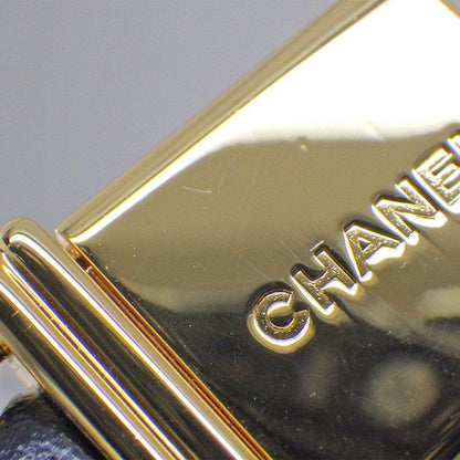 Chanel Watch Premiere L H0001 Octagonal Black Dial Chain Bracelet GP Black Cles
